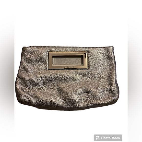 Michael Kors Handbags - Michael Kors Clutch Silver/Pewter color soft pebble leather